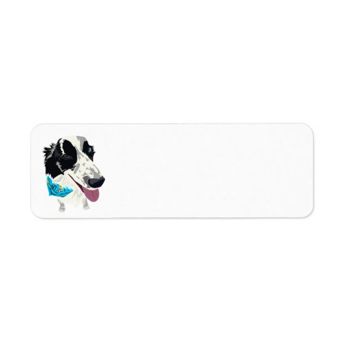 Return Address Labels with Scarfed Border Collie