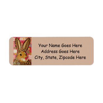 Return Address Labels With Spring Rabbit by AnimalParty at Zazzle