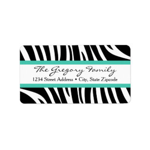 Zebra Print Return Address Labels | Zazzle
