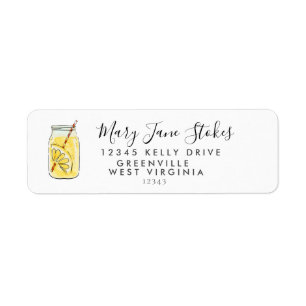 RETURN ADDRESS lemonade Label