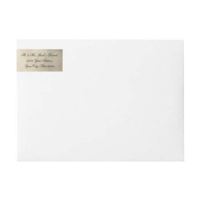 Return Address Mailing Invitation Labels Vineyard (Front)