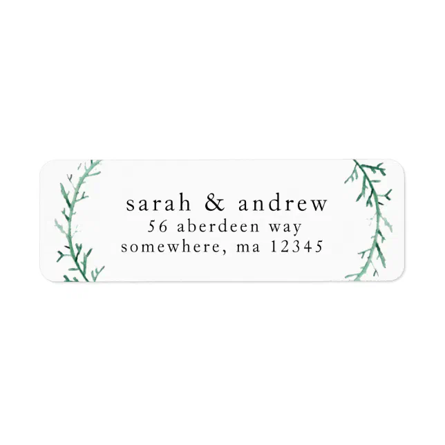 Return Address Mailing Labels Couple's Name Zazzle
