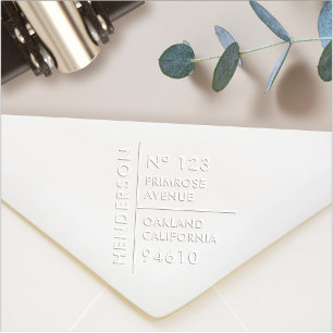 Return Address Minimalist Modern Family Name Embosser
