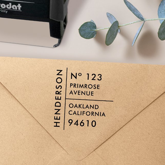Return Address | Minimalist Modern Family Name Self-inking Stamp (Creator Uploaded)