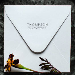 Return Address Minimalist Modern Wedding Custom Self-inking Stamp