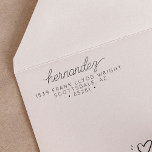 Return Address Modern Calligraphy Script Wedding Self-inking Stamp<br><div class="desc">If you're looking for a personalized stamp that will make your wedding stationary stand out, look no further than the return address modern calligraphy script wedding self-inking stamp! This stamp is perfect for marking invitations, thank you cards, RSVPs, and more. Plus, it's easy to use - just fill in the...</div>