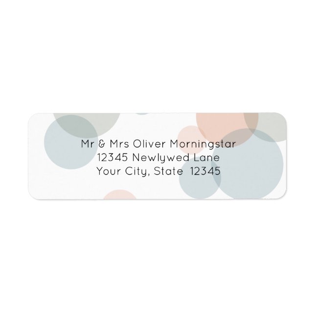 RETURN ADDRESS | Modern Confetti Dots Label (Front)