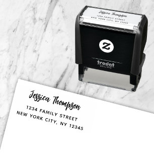 Return Address Modern Handwritten Script Self-inking Stamp