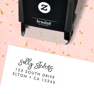 Return Address Modern Minimal Stylish Script Self-inking Stamp