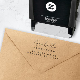 Return Address   Modern Minimal Stylish Trendy Self-inking Stamp