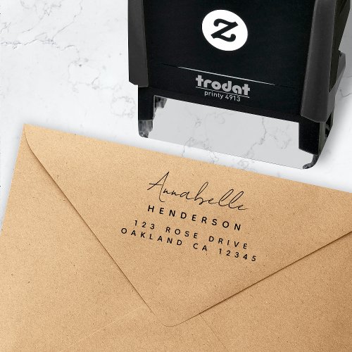 Return Address  Modern Minimal Stylish Trendy Self_inking Stamp
