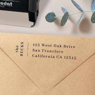 Return Address Modern Minimal Stylish Trendy Self-inking Stamp