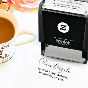 Return Address Modern Minimalist Chic Script Name  Self-inking Stamp