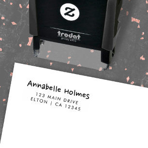 Return Address Modern Minimalist Informal Name Self-inking Stamp