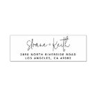 Return Address Modern Minimalist Script Couple