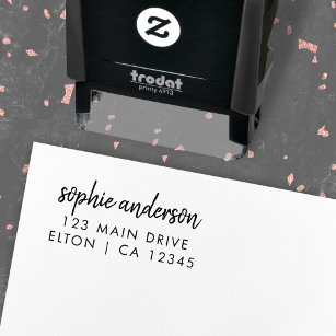 Custom Rubber Stamp Self-Ink For Tags Planner Personalized Name Business  Logo Return Address Stamp Wedding Favors DIY, QR code Stamp – Wadbeev