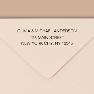 Return Address Modern Minimalist Script Name Self-inking Stamp