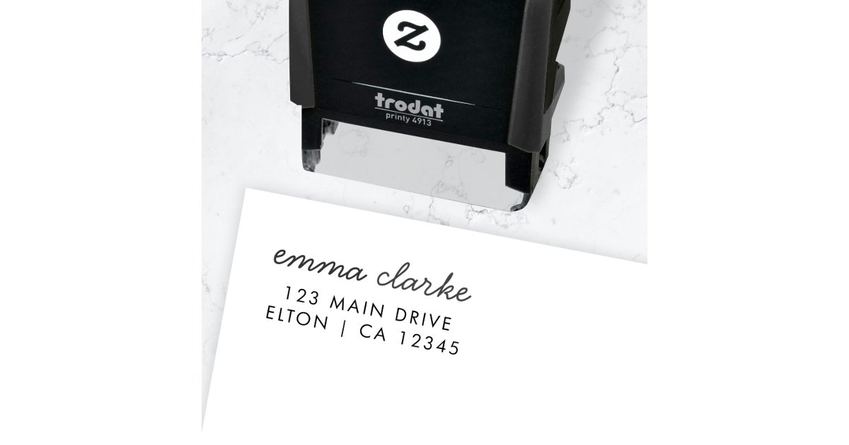 Self-inking address stamper