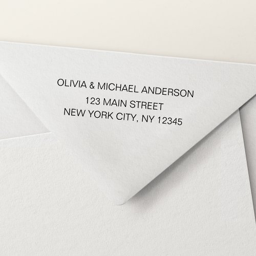 Return Address Modern Minimalist Script Name Self_inking Stamp