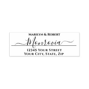Return Address Modern Script Self-inking Stamp