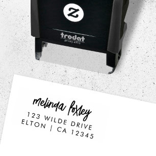 Return Address Modern Stylish Trendy Script Self-inking Stamp