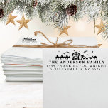 Return Address Nativity Christmas Card Customized Self-inking Stamp<br><div class="desc">Celebrate the holiday season with our Return Address Nativity Scene Christmas Card Customized Self-Inking Stamp—a festive and convenient way to add a personal touch to your Christmas cards. Featuring a beautiful nativity scene design, this self-inking stamp ensures consistent and professional return address labeling. Spread joy and warmth to your loved...</div>