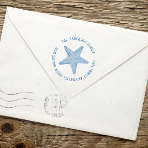 Return Address Nautical Ocean Simple Starfish  Self-inking Stamp