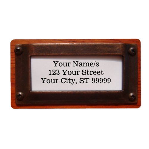 Return Address on File Cabinet Label