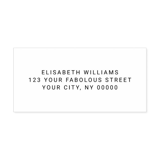 Return address or text rubber stamp (Imprint)