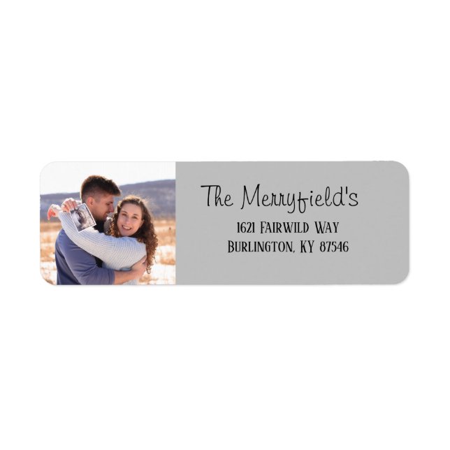 Return Address Photo Label (Front)
