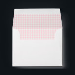 Return Address PInk and white gingham   Envelope<br><div class="desc">Return address envelope with cute pink and white gingham pattern inside. perfect for Baby girl stationery,  baby shower thank you cards.</div>
