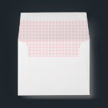 Return Address PInk and white gingham   Envelope<br><div class="desc">Return address envelope with cute pink and white gingham pattern inside. perfect for Baby girl stationery,  baby shower thank you cards.</div>