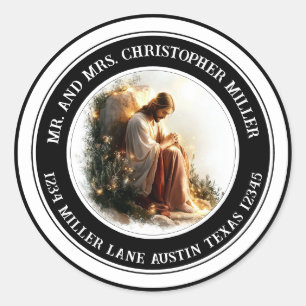 Return Address Praying Jesus Envelope Seal