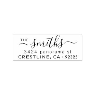 Return address rubber stamp