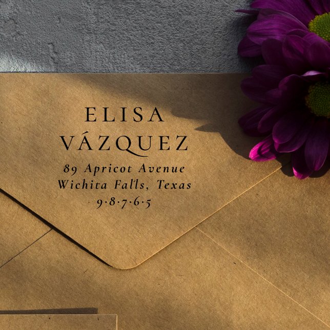 Return Address Rubber Stamp & Classic Typography (Stamp Mockup)