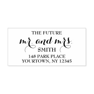 Return Address Rubber Stamp - The Future Mr. Mrs.