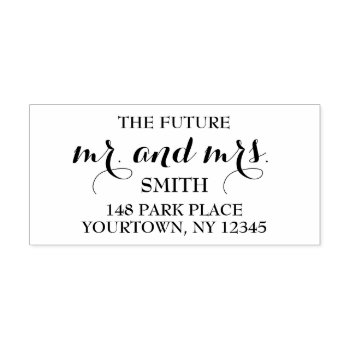 Return Address Rubber Stamp - The Future Mr. Mrs. by autumnandpine at Zazzle
