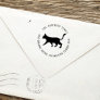 Return Address Simple Black Cat Pet Minimalist Self-inking Stamp