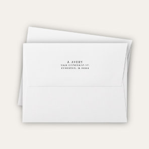 Return Address Simple Classic White Envelope