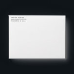 Return Address Simple Classic White Left Aligned Envelope<br><div class="desc">Classic white envelope with front left aligned return address.</div>