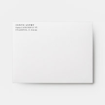 Return Address Simple Classic White Left Aligned