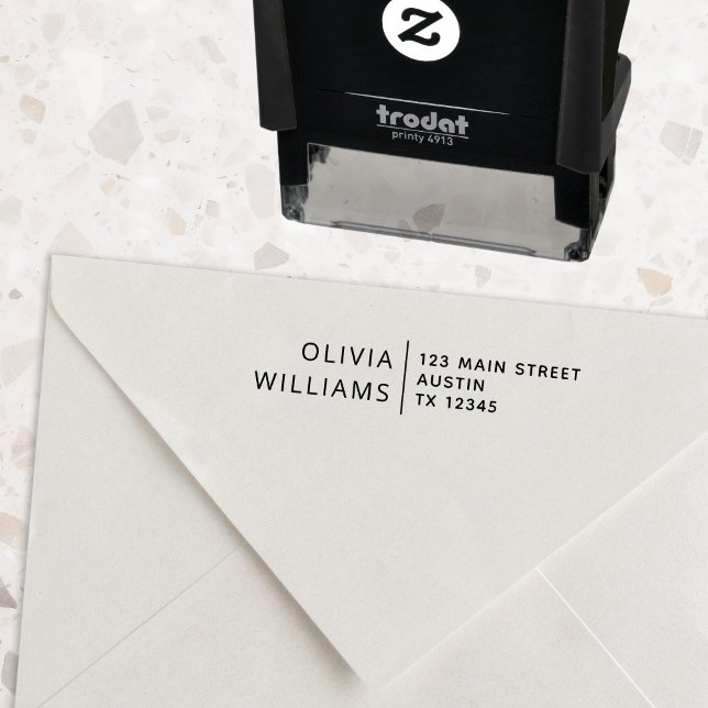 Return Address Simple Minimal Self-inking Stamp (Creator Uploaded)