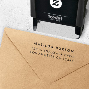 Return Address   Simple Minimalist Modern Stylish Self-inking Stamp