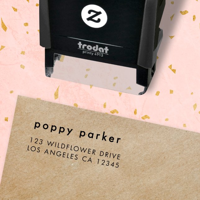 Return Address | Simple Minimalist Modern Trendy Self-inking Stamp (Creator Uploaded)