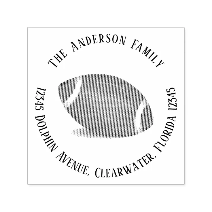 Return Address Sports Football Modern Simple Selfinking Stamp Zazzle