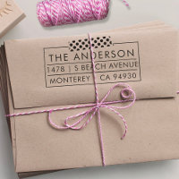 Return Address Stamp Fake Washi Tape Look Self Ink