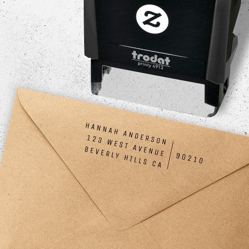 Return Address  Trendy Minimalist Modern Name Self_inking Stamp