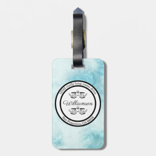 Return address unique luggage tag