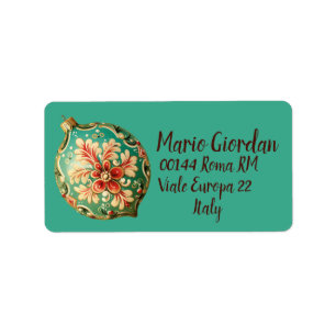 Return Address Victorian Ornament  Label