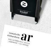 Return Address Vintage Monogram Retro Typography Self-inking Stamp